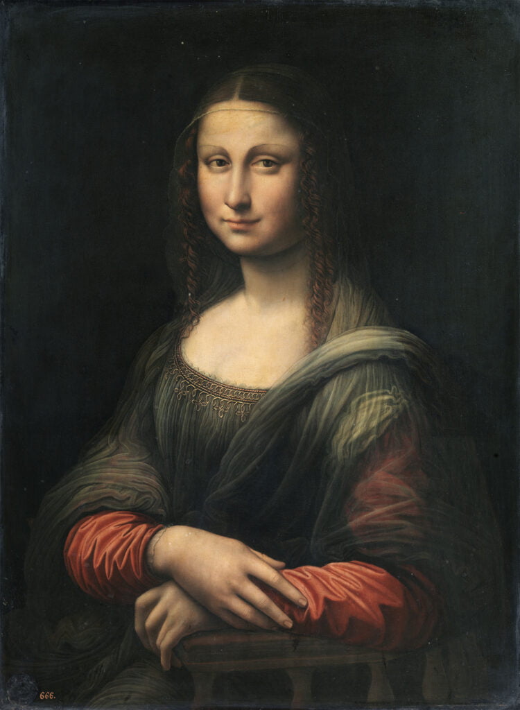 Mona Lisa antes de la restauracion Taller de Leonardo da Vinci